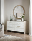 Cascade - Round Mirror - Light Brown