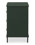 Reagan - 3 Drawer Nightstand - Deep Green