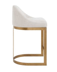 Ira - Counter Stool - Gold / Ivory