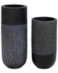 Woven - Shadow Vases (Set of 2) - Black