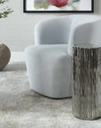 Echo - Modern Nickel Drink Table - Pearl Silver