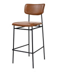 Sailor - Bar Stool - Dark Brown - Leather