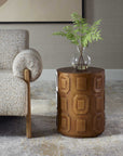 Alson - Geometric Accent Table - Dark Brown