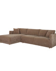 Bryn - Sectional Camel Left Stationary Sofa - Light Brown
