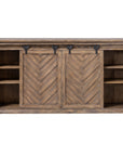 Primalia - Barn Door Media Console - Light Brown