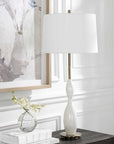 Annora - Glossy Table Lamp - White