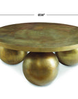 Triplet - Antique Brass Coffee Table - Gold