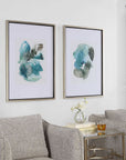 Blueprints - Watercolor Prints (Set of 2) - Light Blue