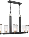 Jarsdel - 6 Light Industrial Island Light - Black