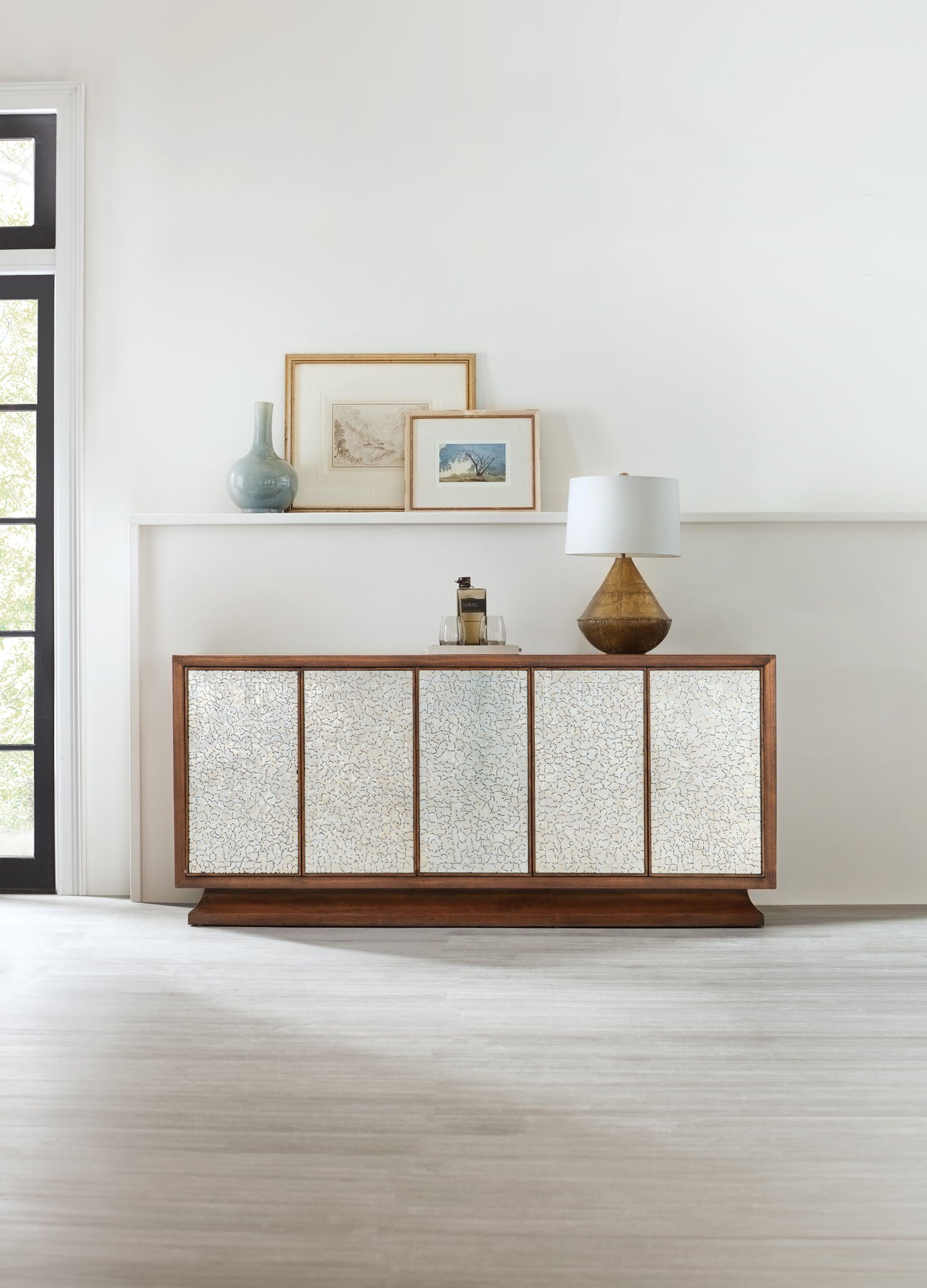 Melange - Lloyds Leopard Entertainment Credenza - Dark Brown