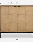 Lorenzo - Geometric 2 Door Cabinet - Light Brown