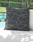 Loopy Loop - Outdoor Pillow - Onyx