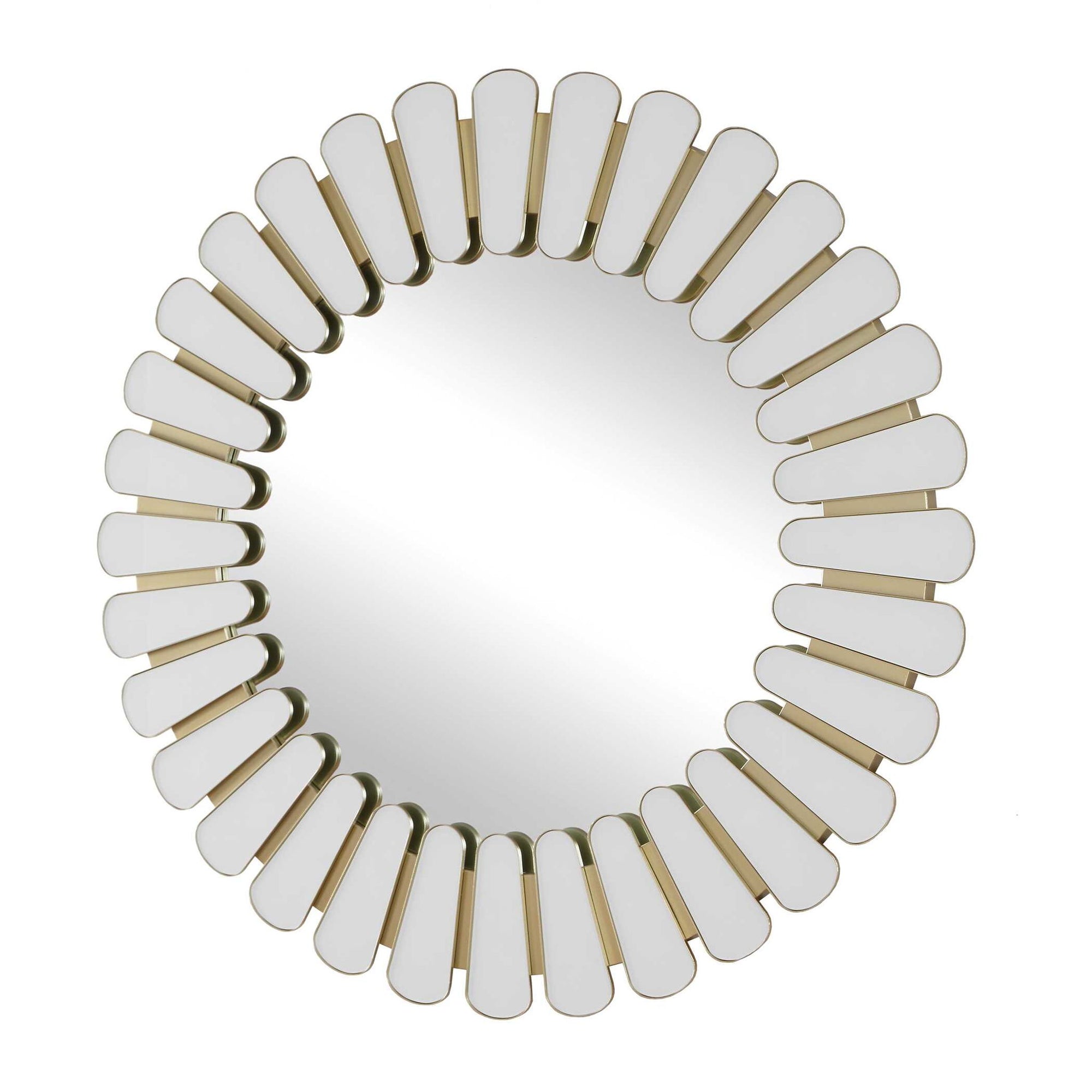 Miran - Glass Round Mirror - White
