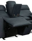 Riverton - Power Gliding Console Loveseat With Power Headrest And Lumbar - Black