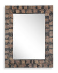 Burke - Wooden Mirror - Light Brown
