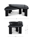Sophie - Outdoor Nesting Table Set - Charcoal Lacquer / Gray