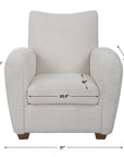 Teddy - Shearling Accent Chair - White