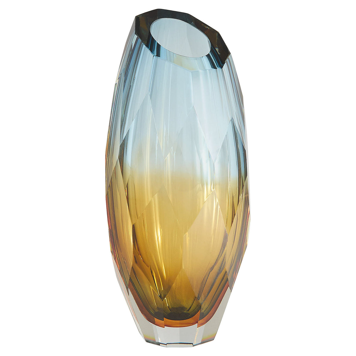 Azure Sunset Crystal Vase Small