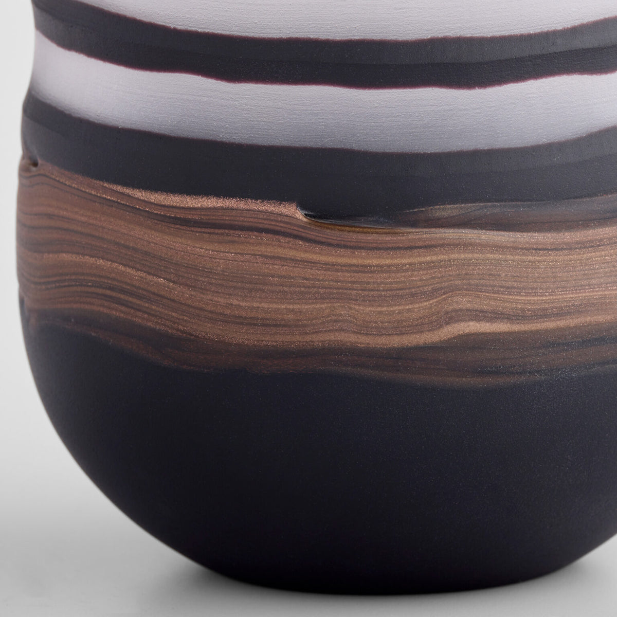Midnight Road Vase | Black | Copper – Small
