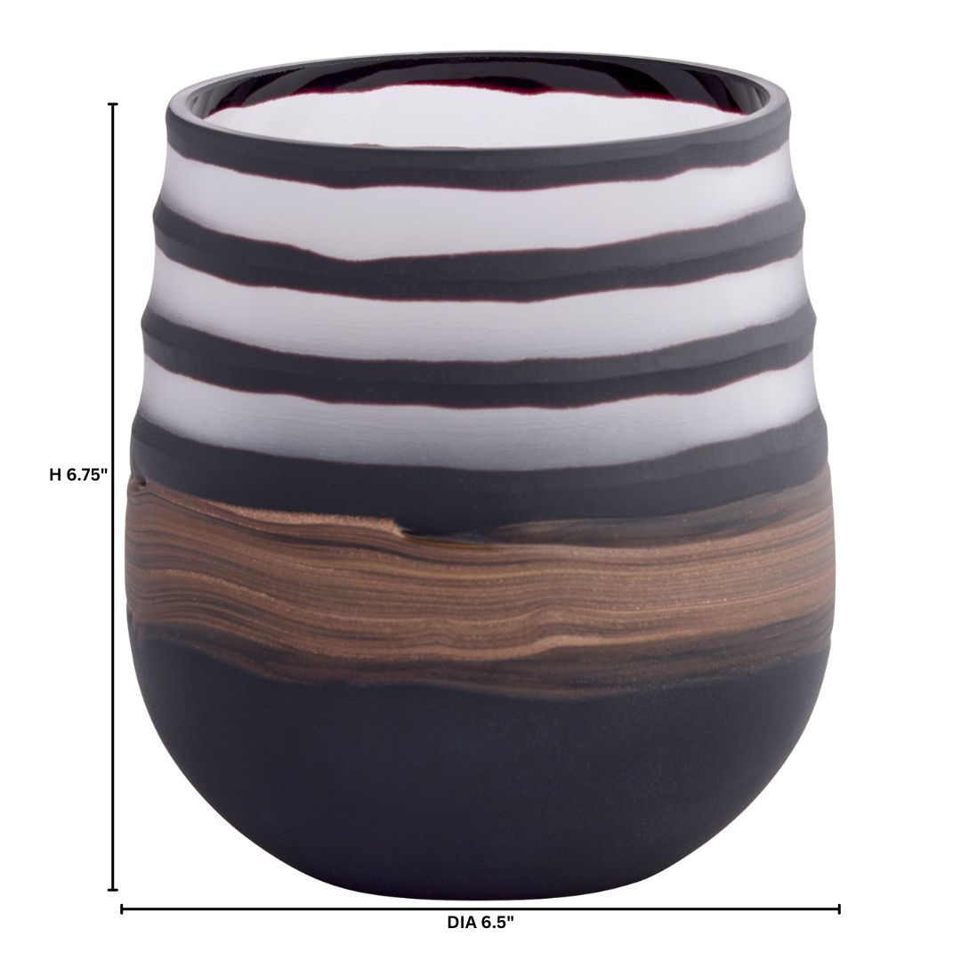 Midnight Road Vase | Black | Copper – Small