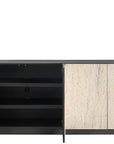 Modern - Stone Credenza - Black / Beige