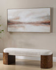 Haze In The Horizon - Landscape Painting - Brown / Orange / White