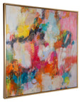 A Colorful Mindset - Framed Abstract Art - Gold