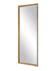 Kampar - Full Length Rattan Tall Mirror - Gold / Woodtone