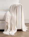Aria - 50" x 70" Boucle Throw - Ivory