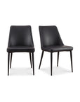 Lula - Vegan Leather Dining Chair (Set of 2) - Black