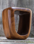 Loophole - Wooden Accent Stool - Light Brown