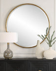 Sutton - Aged Gold Round Mirror