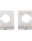Clarin - Bookends (Set of 2) - White & Gray