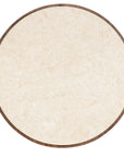 Eleana - Marble Top Round End Table - Medium Wood