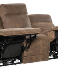 MS - Wheeler Power Sofa With Power Headrest - Dark Brown