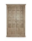 Clairmont - Wood 95" Glass Almirah - Light Brown