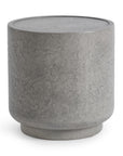 Sania - Outdoor Round Accent Table - Dark Gray