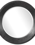 Frazier - Round Industrial Mirror - Black