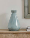Flare Spire - Indoor-Outdoor Ceramic Vase - Blue