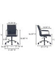 Roy - Leather Office Chair - Black