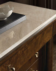 Archives - Four-Drawer Chest - Dark Brown / Beige