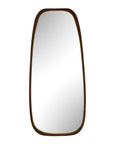 Zachari - Asymmetrical Tall Mirror - Gold / Woodtone