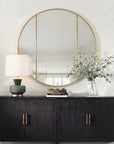 Amram - Round Mirror - Antique Brass / Gold