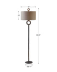 Ferro - Cast Iron Floor Lamp - Dark Brown