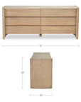 Lane - 6 Drawer Dresser - Natural