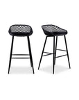 Piazza - Outdoor Barstool (Set of 2) - Black