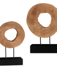 Ashlea - Wooden Sculptures (Set of 2) - Light Brown & Black