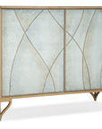 Melange - Joannie 2-Door Chest - Light Blue / Gold