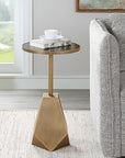Comet - Geometric Accent Table - Bronze