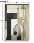 Fair Trade - Geometric Abstract Art - Black / Brown / Gray / Green